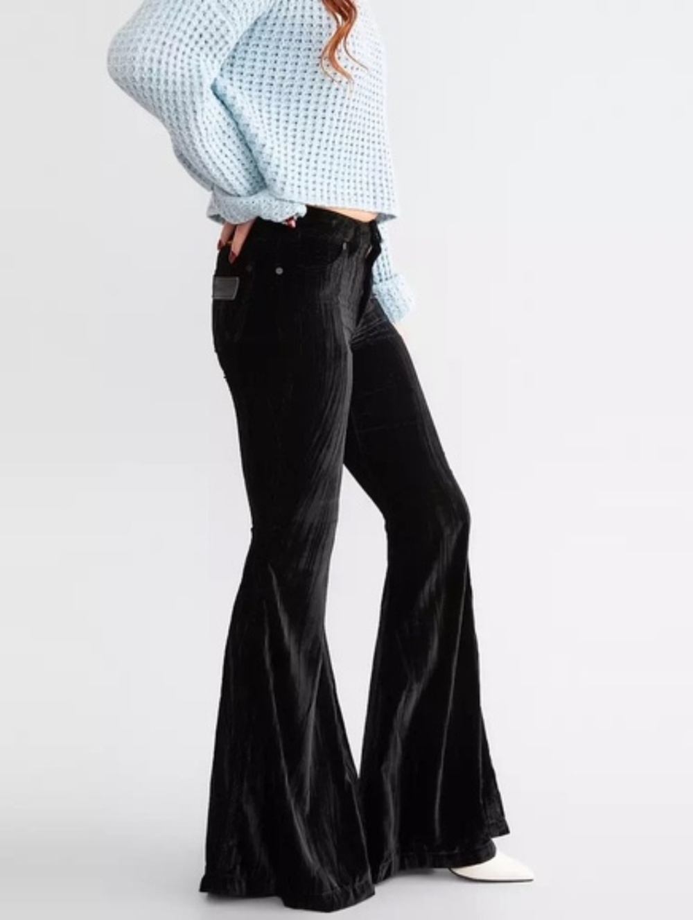 Wrangler Retro High Rise Flare Velvet Pants Size 31x32